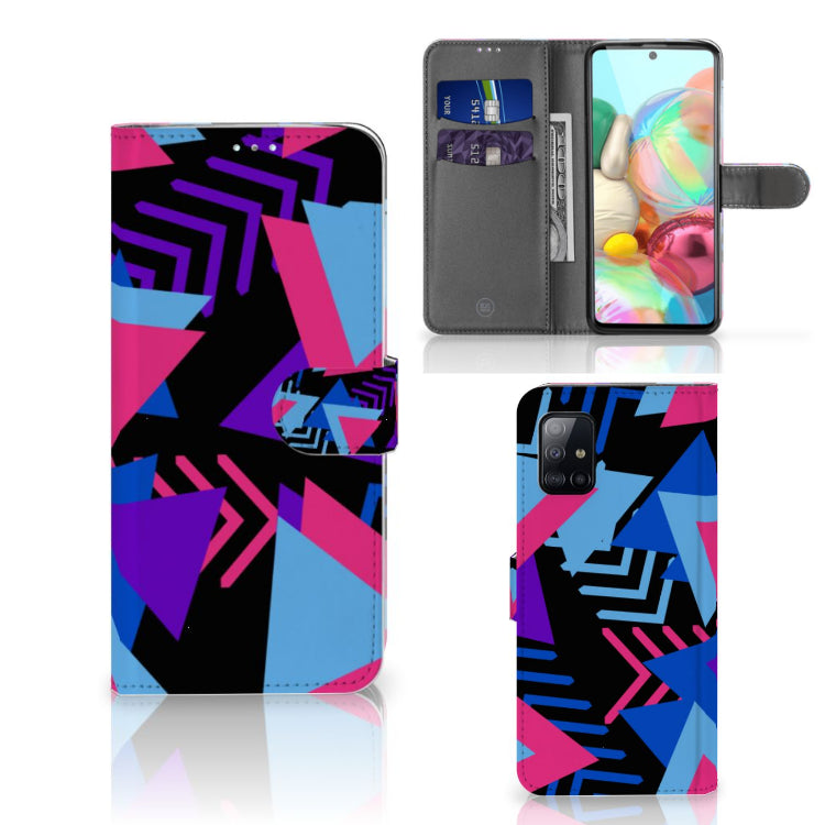 Samsung Galaxy A71 Book Case Funky Triangle