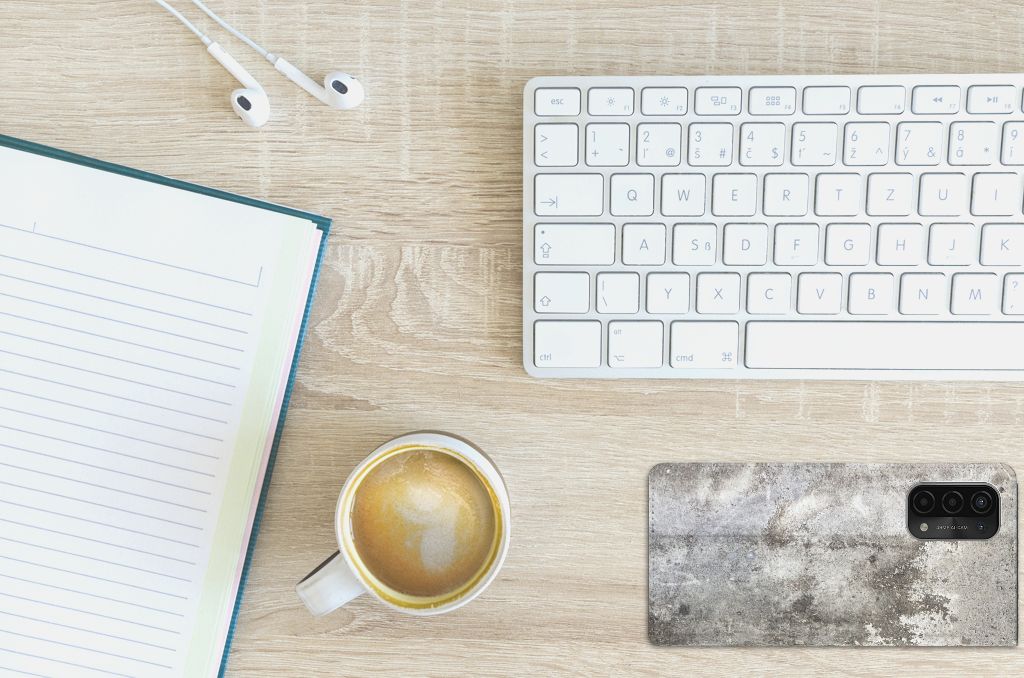 OPPO A54 5G | A74 5G | A93 5G Standcase Beton Print - B2C Telecom