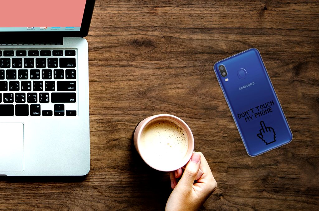 Samsung Galaxy M20 (Power) Silicone-hoesje Finger Don't Touch My Phone