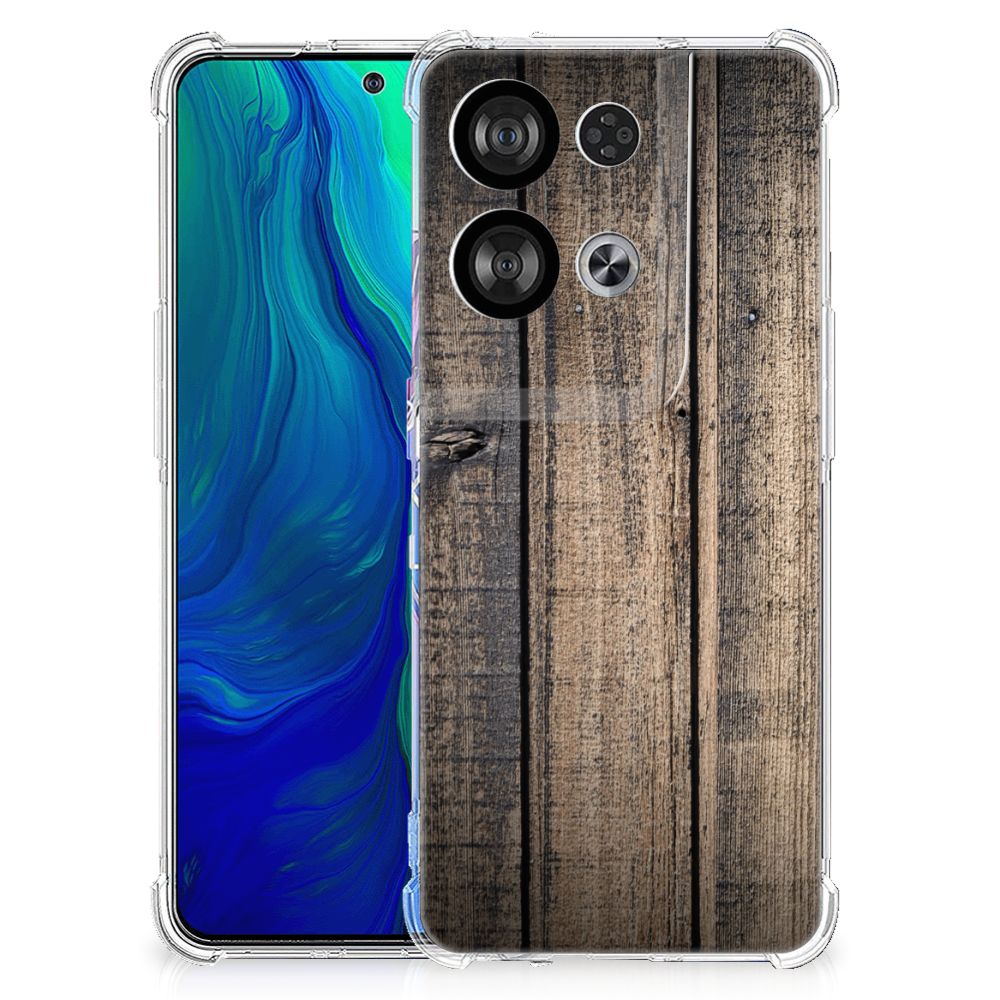 OPPO Reno8 Stevig Telefoonhoesje Steigerhout B2C Telecom