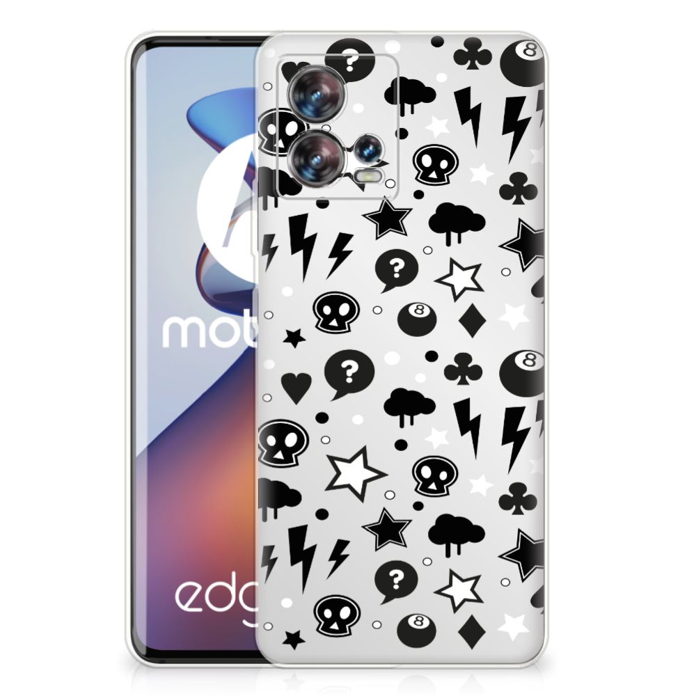 Silicone Back Case Motorola Edge 30 Fusion Silver Punk B2C Telecom