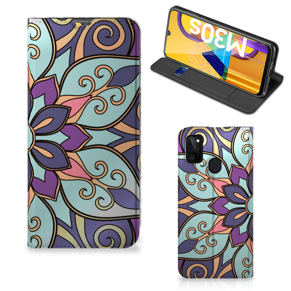 Samsung Galaxy M30s | M21 Smart Cover Purple Flower - B2C Telecom