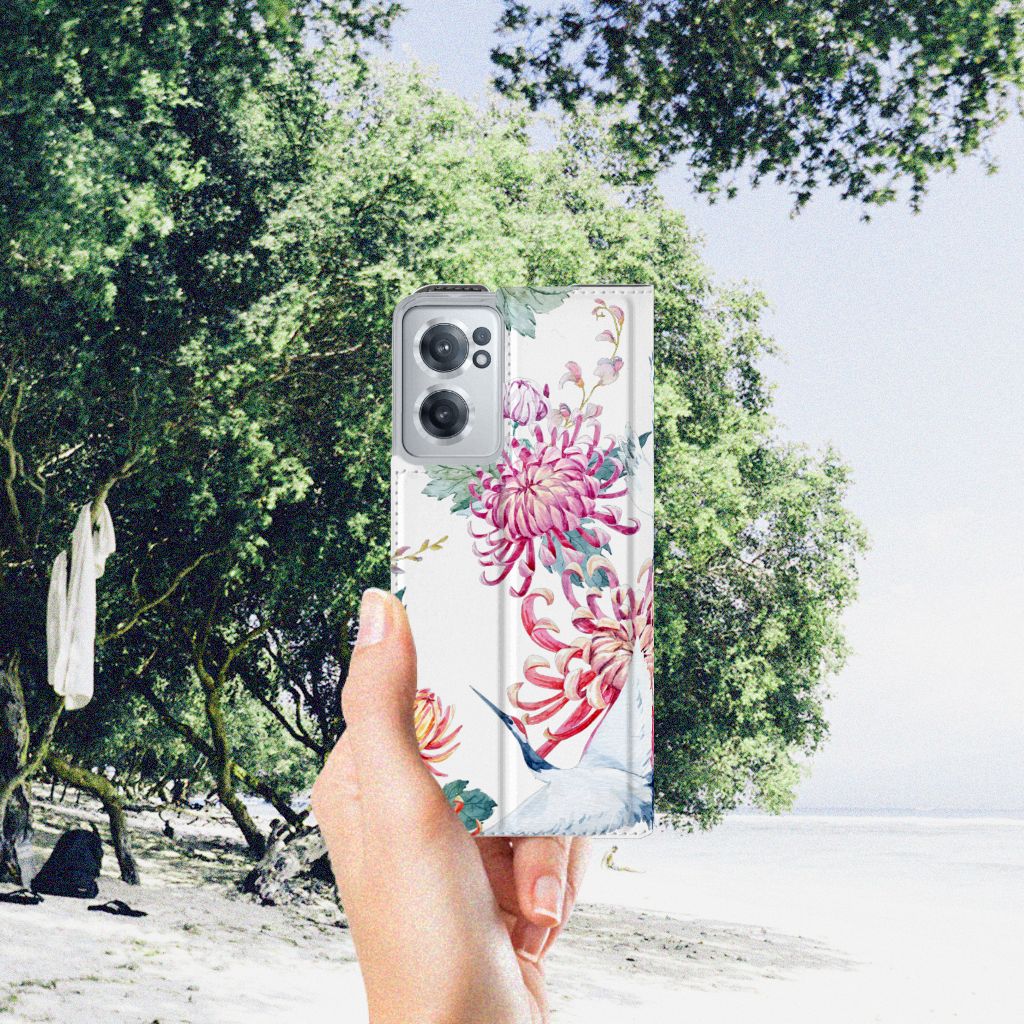 OnePlus Nord CE 2 5G Hoesje maken Bird Flowers - B2C Telecom