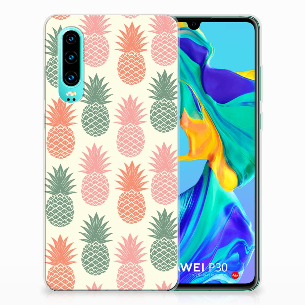 Huawei P30 Siliconen Case Ananas