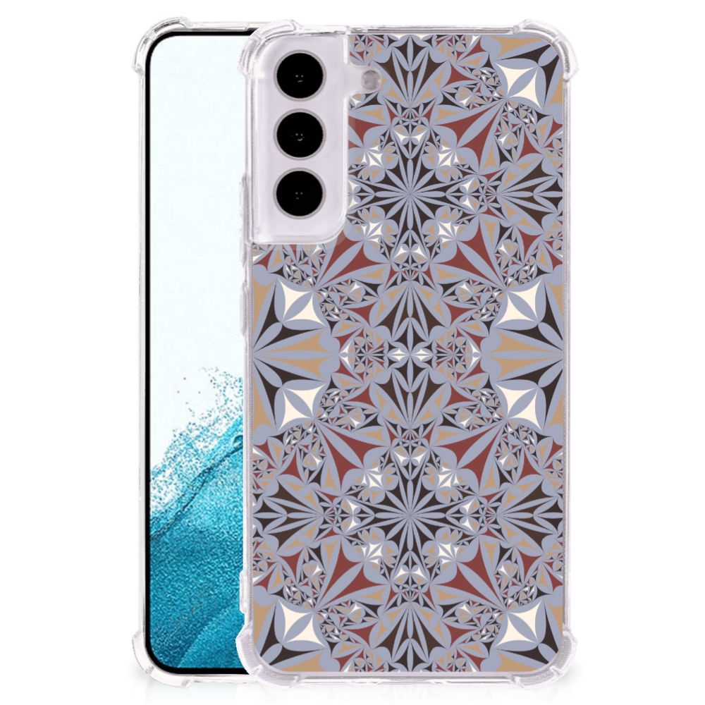 Samsung Galaxy S22 Anti-Shock Hoesje Flower Tiles B2C Telecom