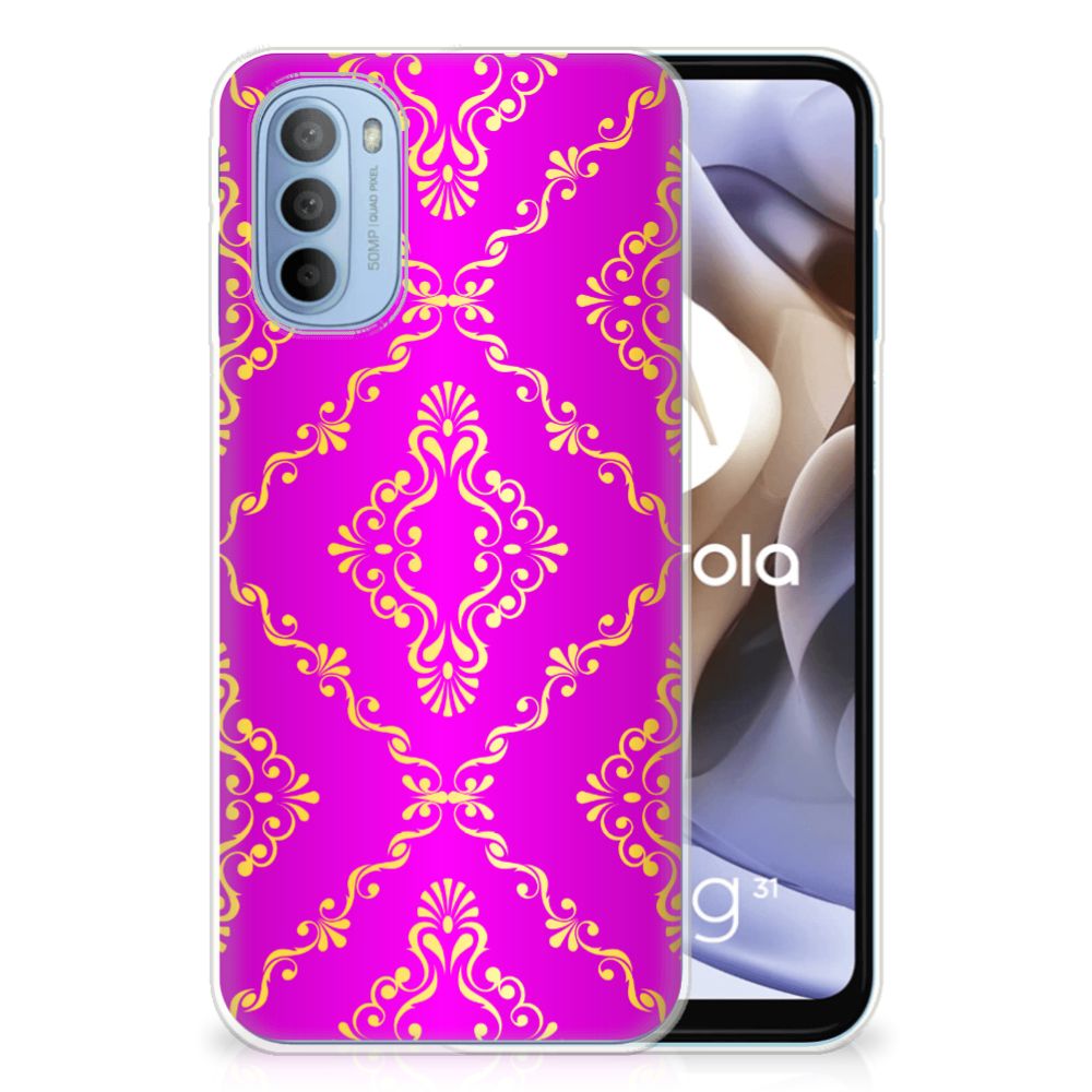 Siliconen Hoesje Motorola Moto G31 | G41 Barok Roze B2C Telecom