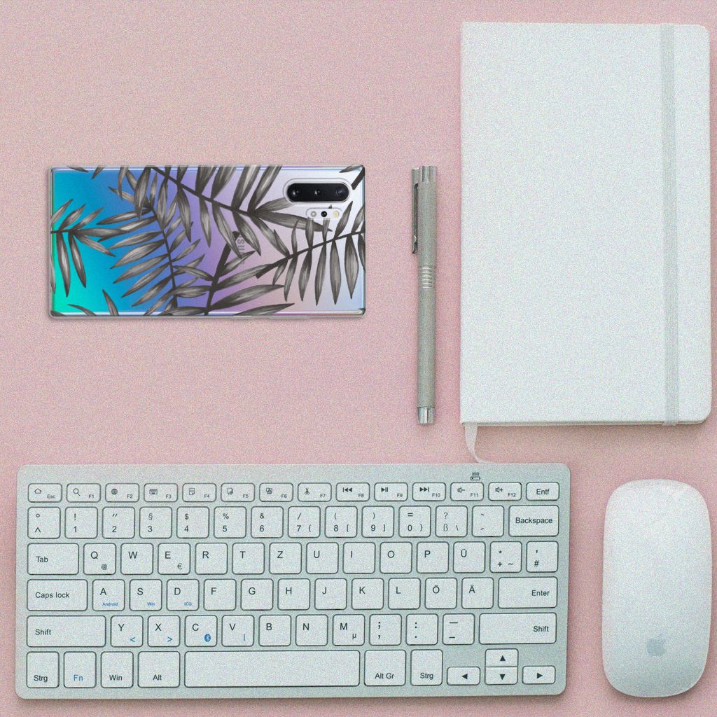 Samsung Galaxy Note 10 Plus TPU Case Leaves Grey