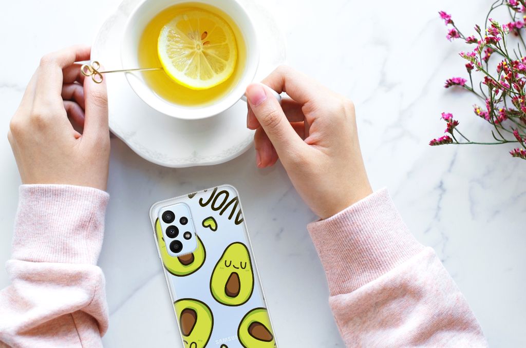 Samsung Galaxy A23 Telefoonhoesje met Naam Avocado Singing
