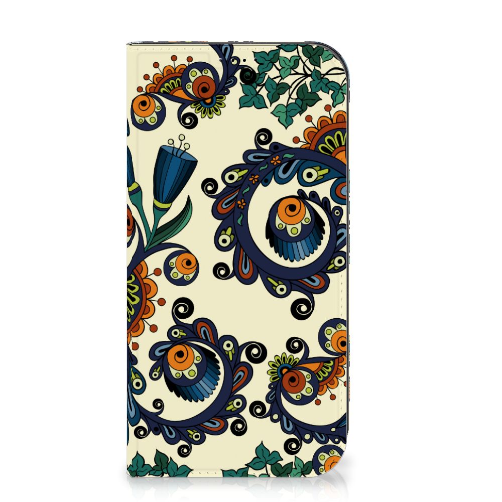 Telefoon Hoesje iPhone 15 Pro Max Barok Flower met kleurrijk barok bloemen en ogen design đ¸
