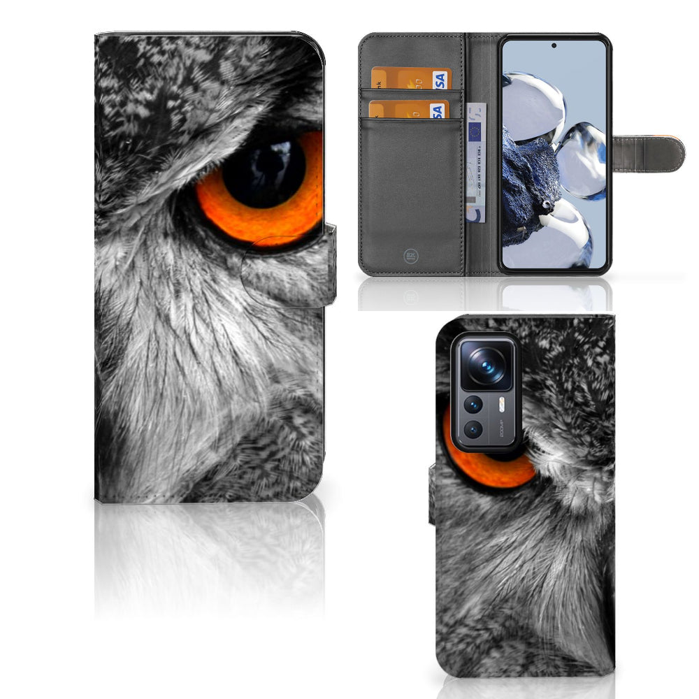 Xiaomi 12T | 12T Pro Telefoonhoesje met Pasjes Uil