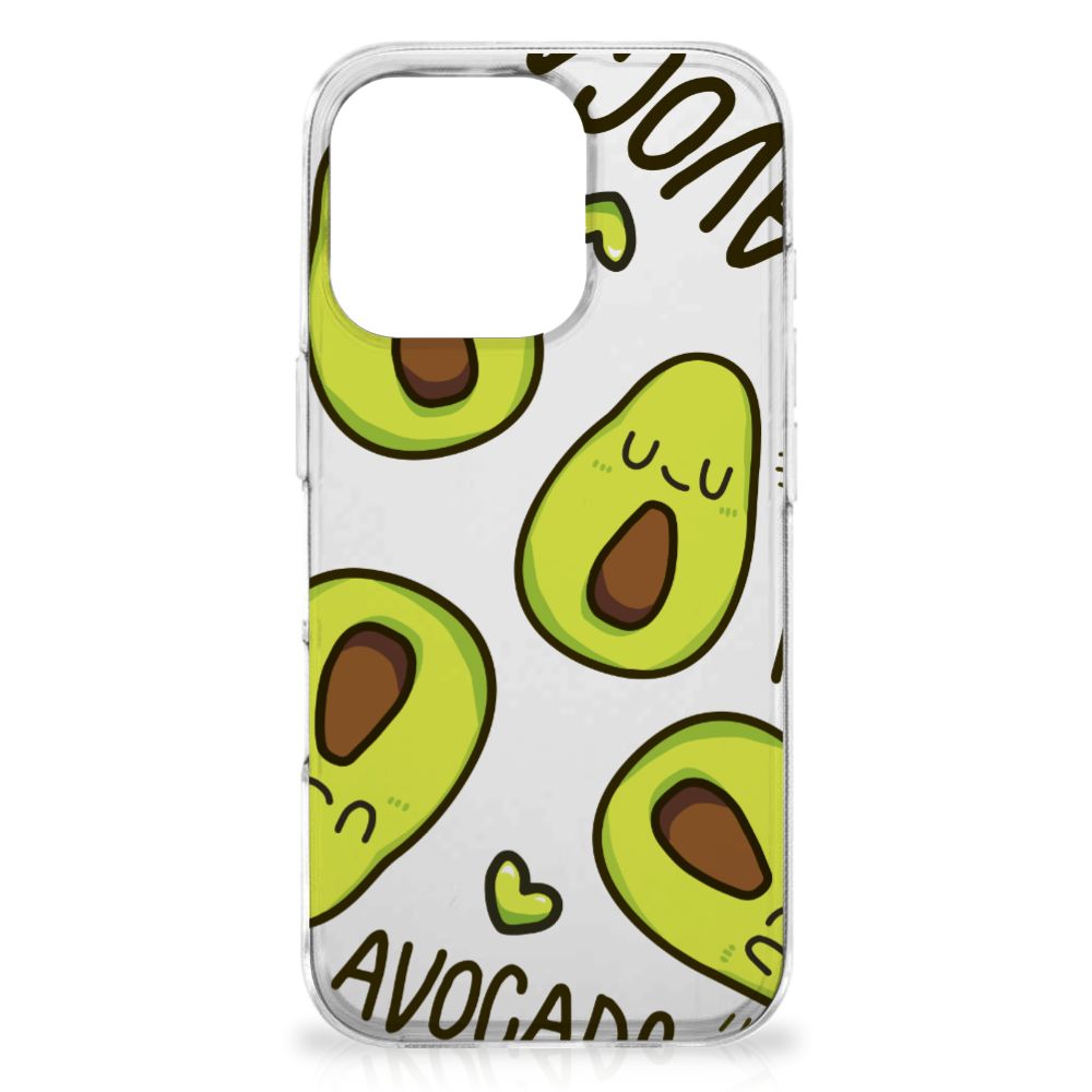 iPhone 16 Pro Telefoonhoesje met Naam Avocado Singing