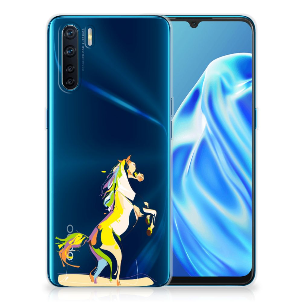 OPPO A91 Telefoonhoesje met Naam Horse Color B2C Telecom