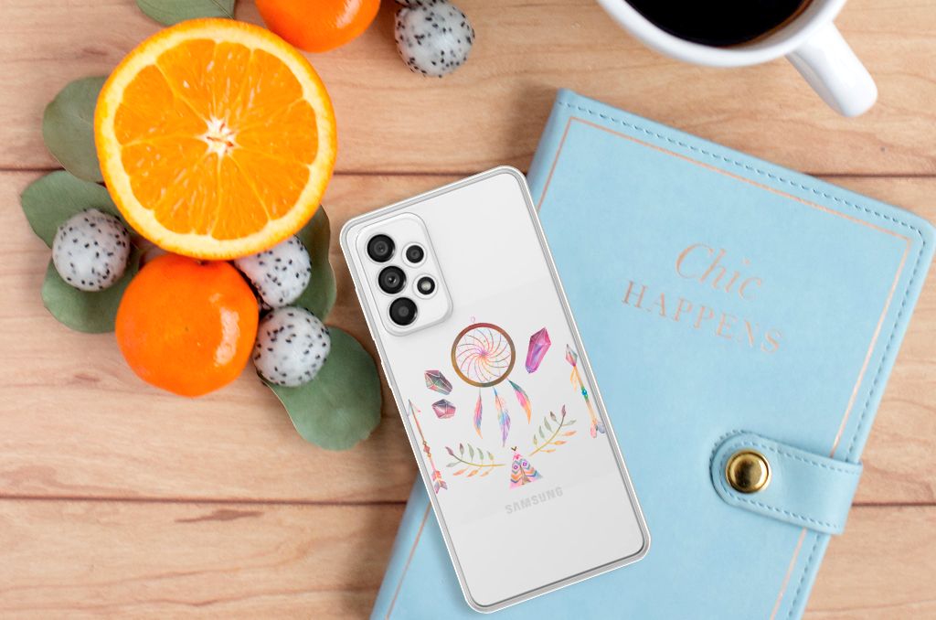 Samsung Galaxy A73 5G Telefoonhoesje met Naam Boho Dreamcatcher B2C Telecom