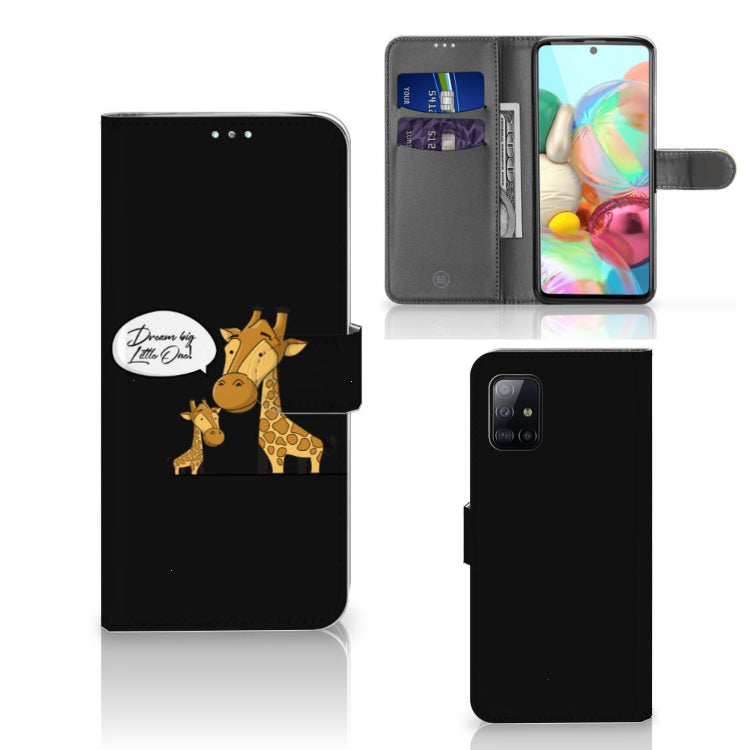 Samsung Galaxy A71 Leuk Hoesje Giraffe