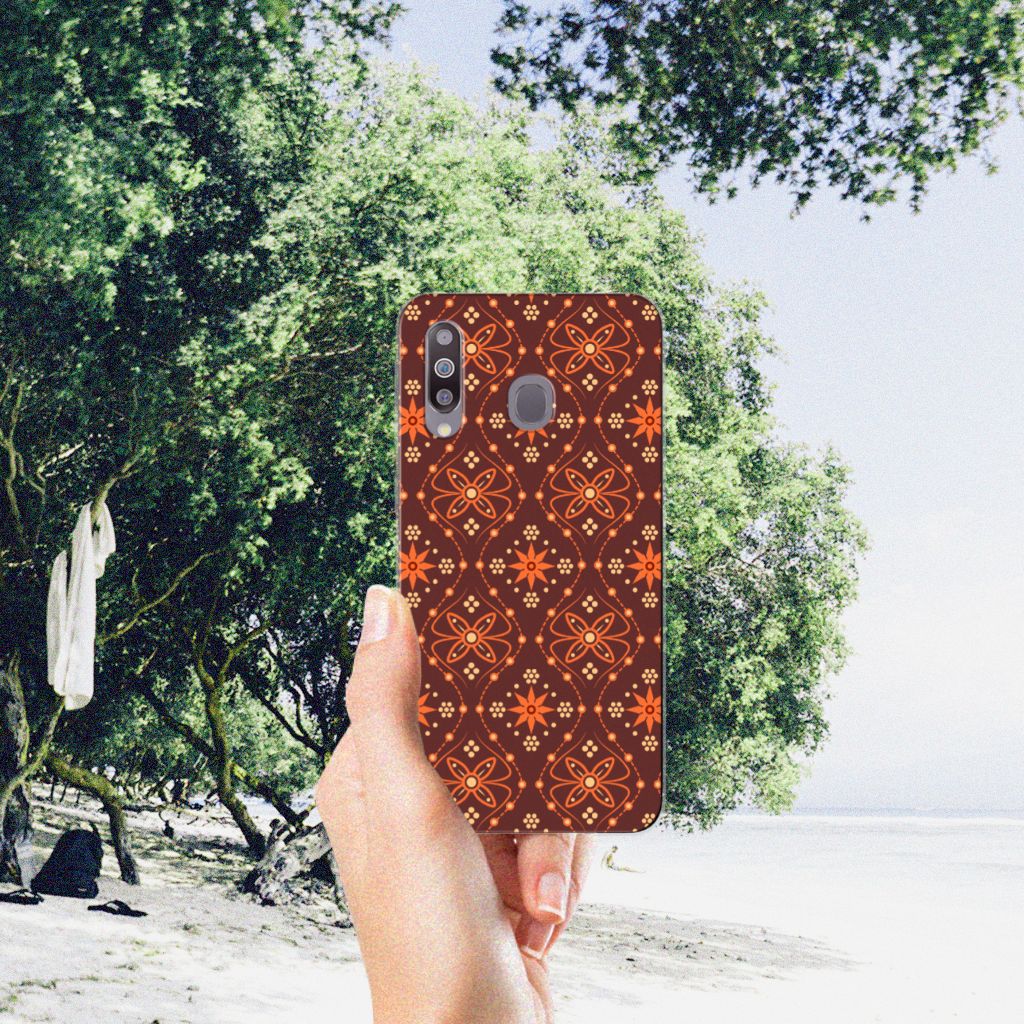 Samsung Galaxy M30 TPU bumper Batik Brown