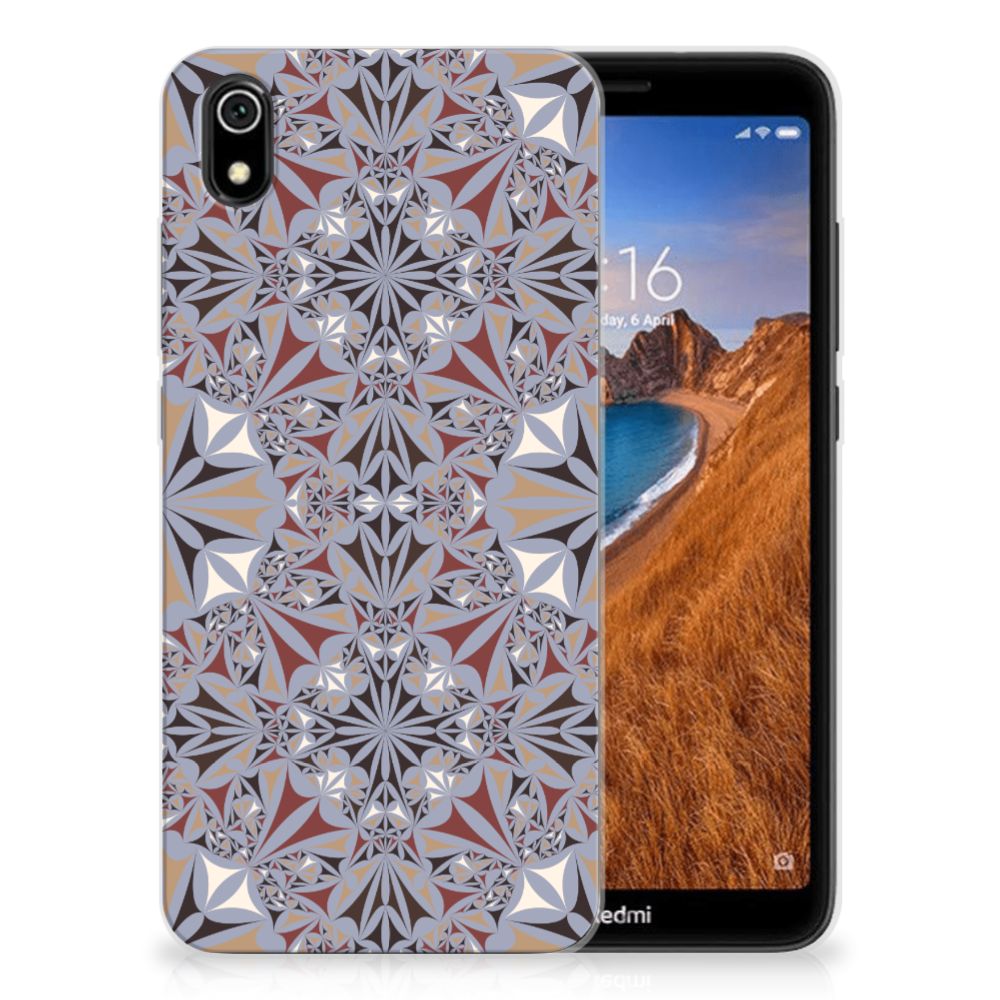 Xiaomi Redmi 7A TPU Siliconen Hoesje Flower Tiles