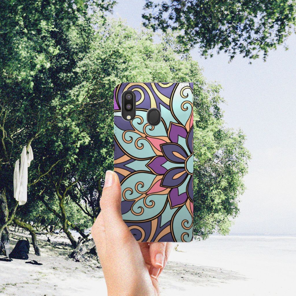 Samsung Galaxy M20 Smart Cover Purple Flower