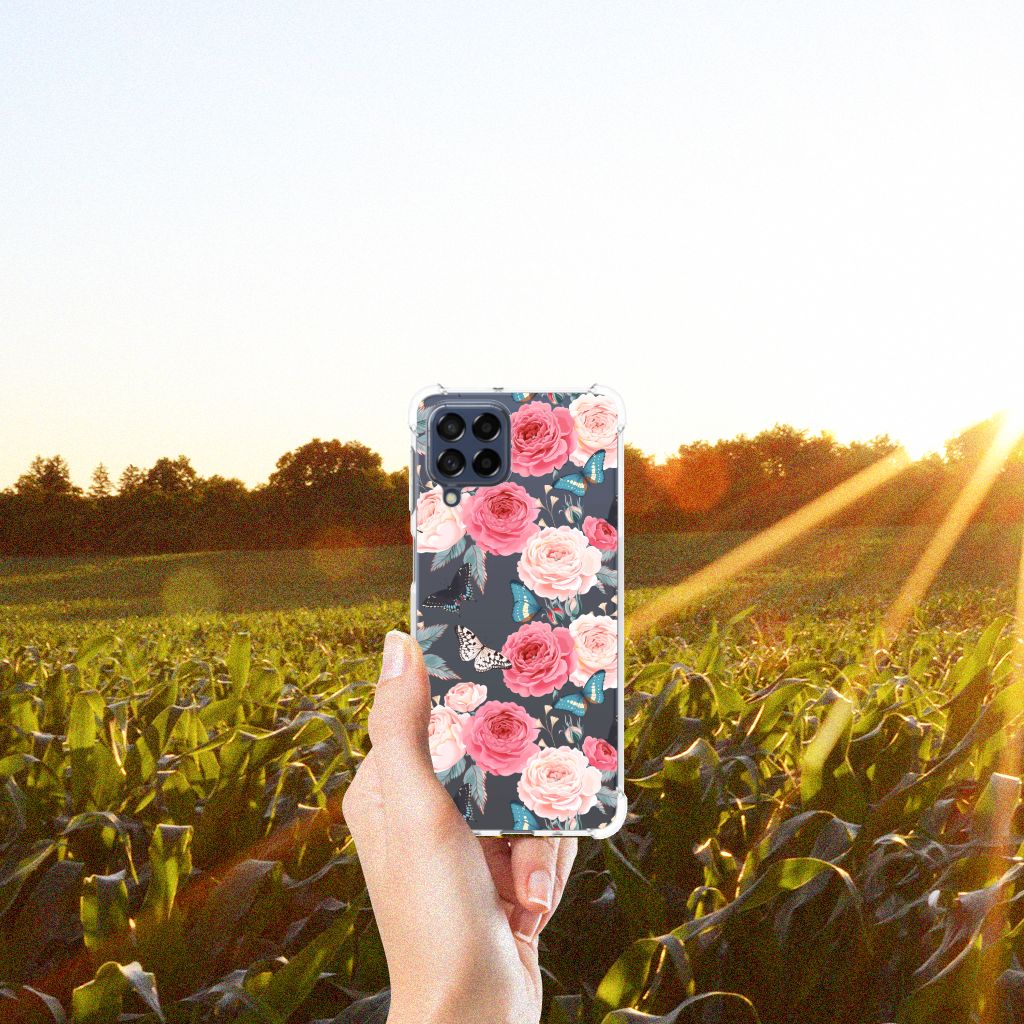 Samsung Galaxy M53 Case Butterfly Roses B2C Telecom