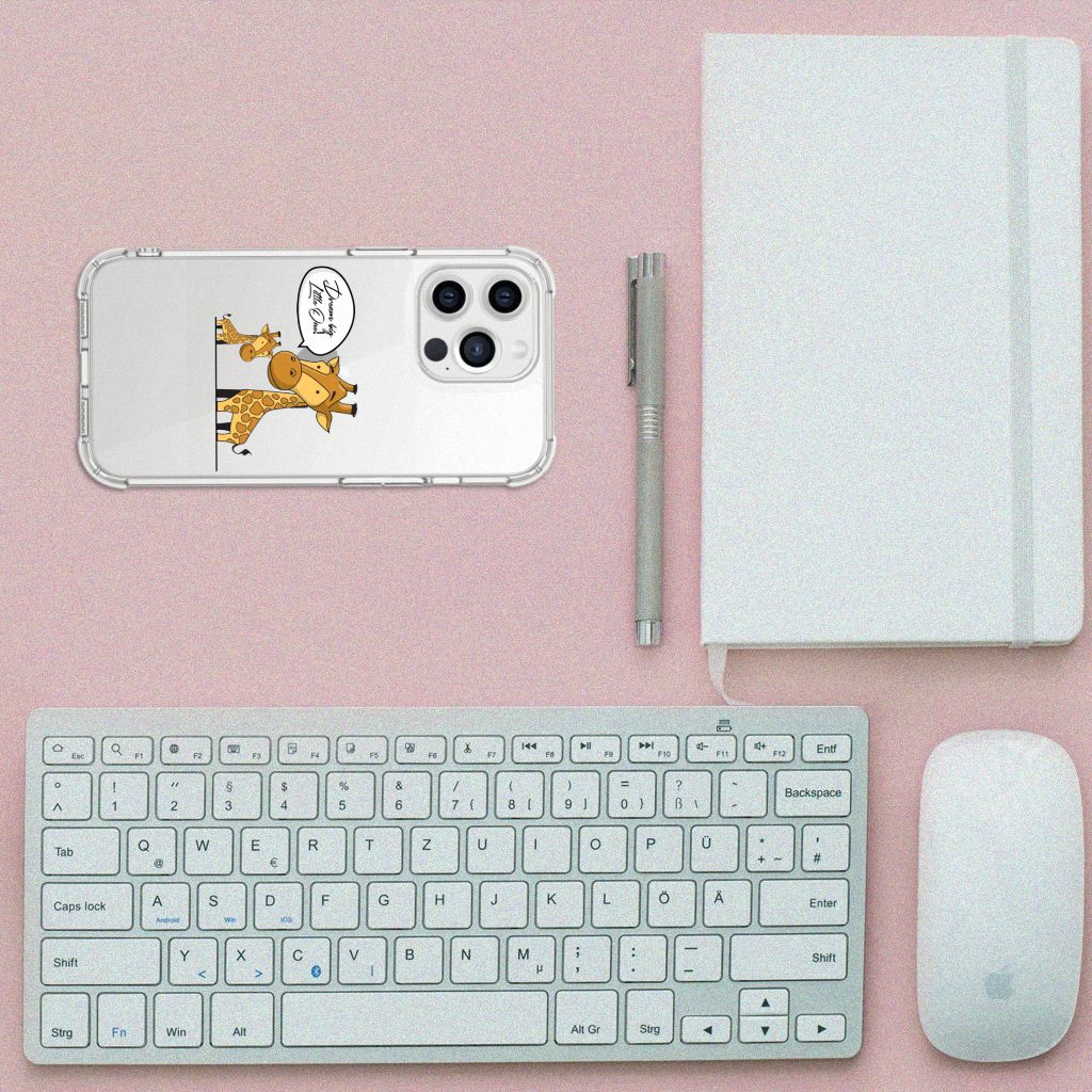 iPhone 13 Pro Max Stevig Bumper Hoesje Giraffe - B2C Telecom