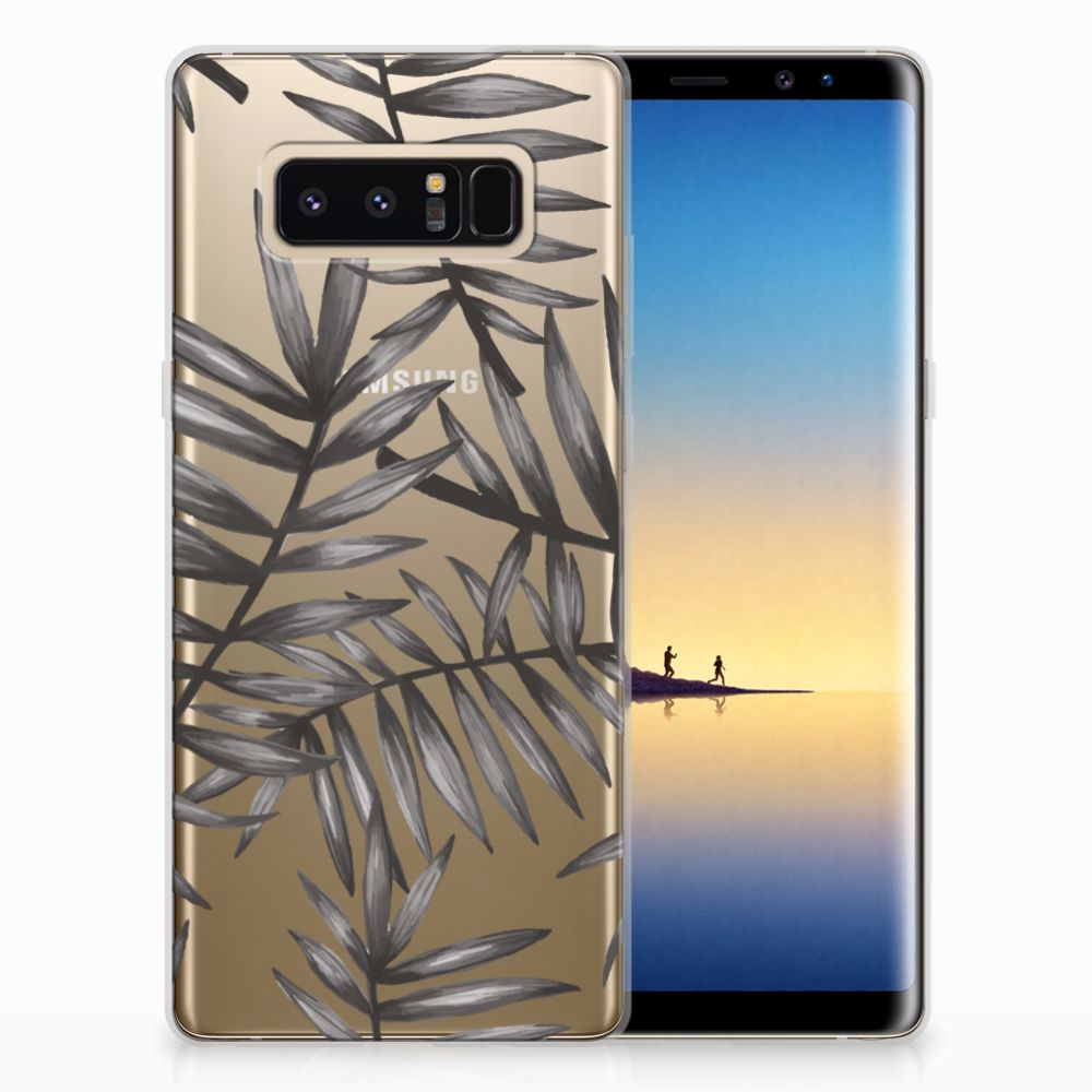 Samsung Galaxy Note 8 TPU Case Leaves Grey