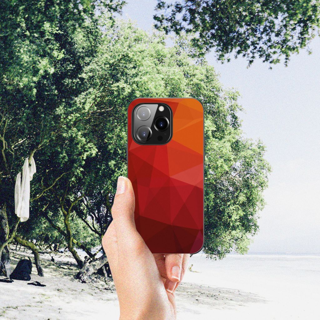 Backcover voor iPhone 14 Pro Polygon Red B2C Telecom