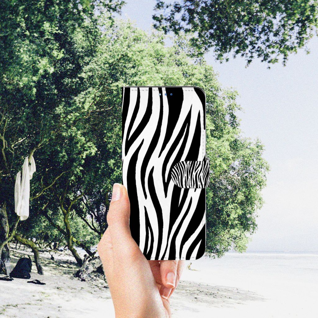 OPPO Find X3 Neo 5G Telefoonhoesje met Pasjes Zebra