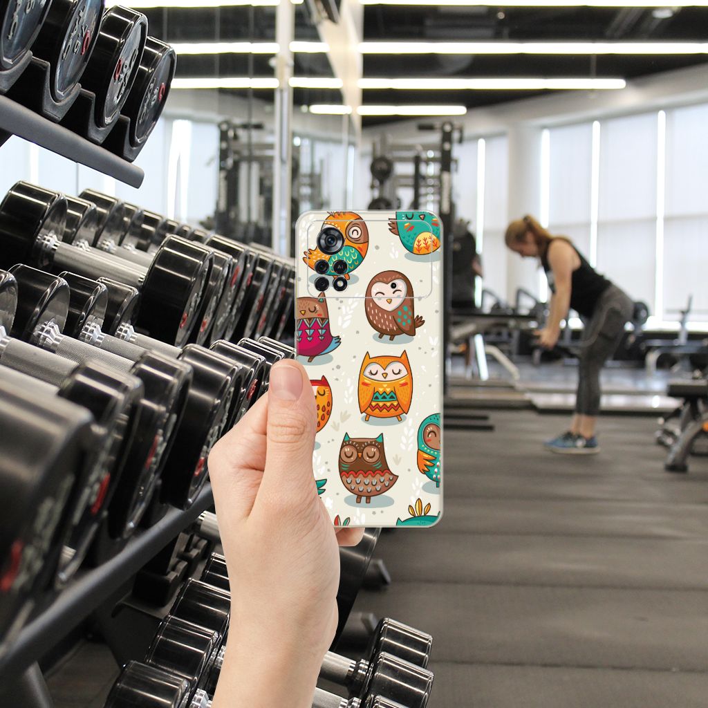 Xiaomi Poco X4 Pro 5G TPU Hoesje Vrolijke Uilen