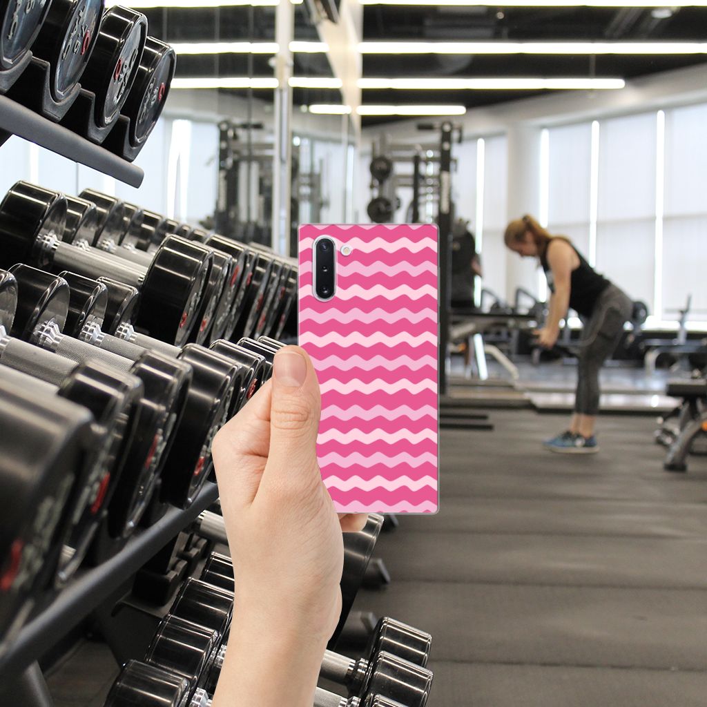 Samsung Galaxy Note 10 TPU bumper Waves Pink