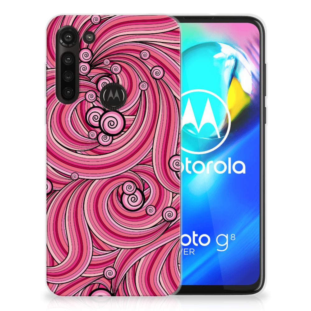 Motorola Moto G8 Power Hoesje maken Swirl Pink B2C Telecom