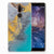 Nokia 7 Plus TPU Siliconen Hoesje Marble Blue Gold