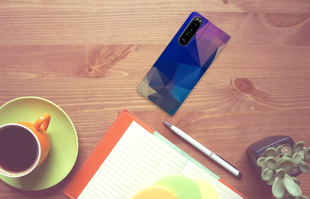 Sony Xperia 1 III Stand Case Polygon Dark - B2C Telecom