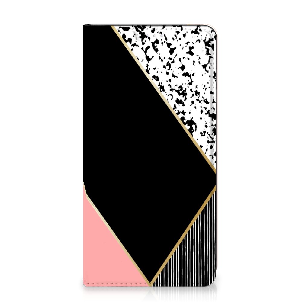 Samsung Galaxy S20 FE Stand Case Zwart Roze Vormen - B2C Telecom