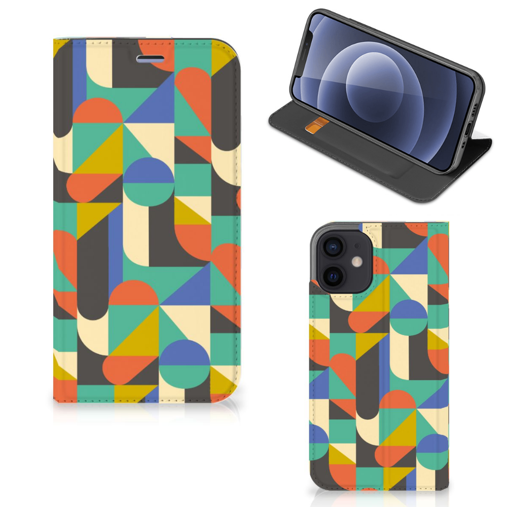 iPhone 12 Mini Hoesje met Magneet Funky Retro - B2C Telecom