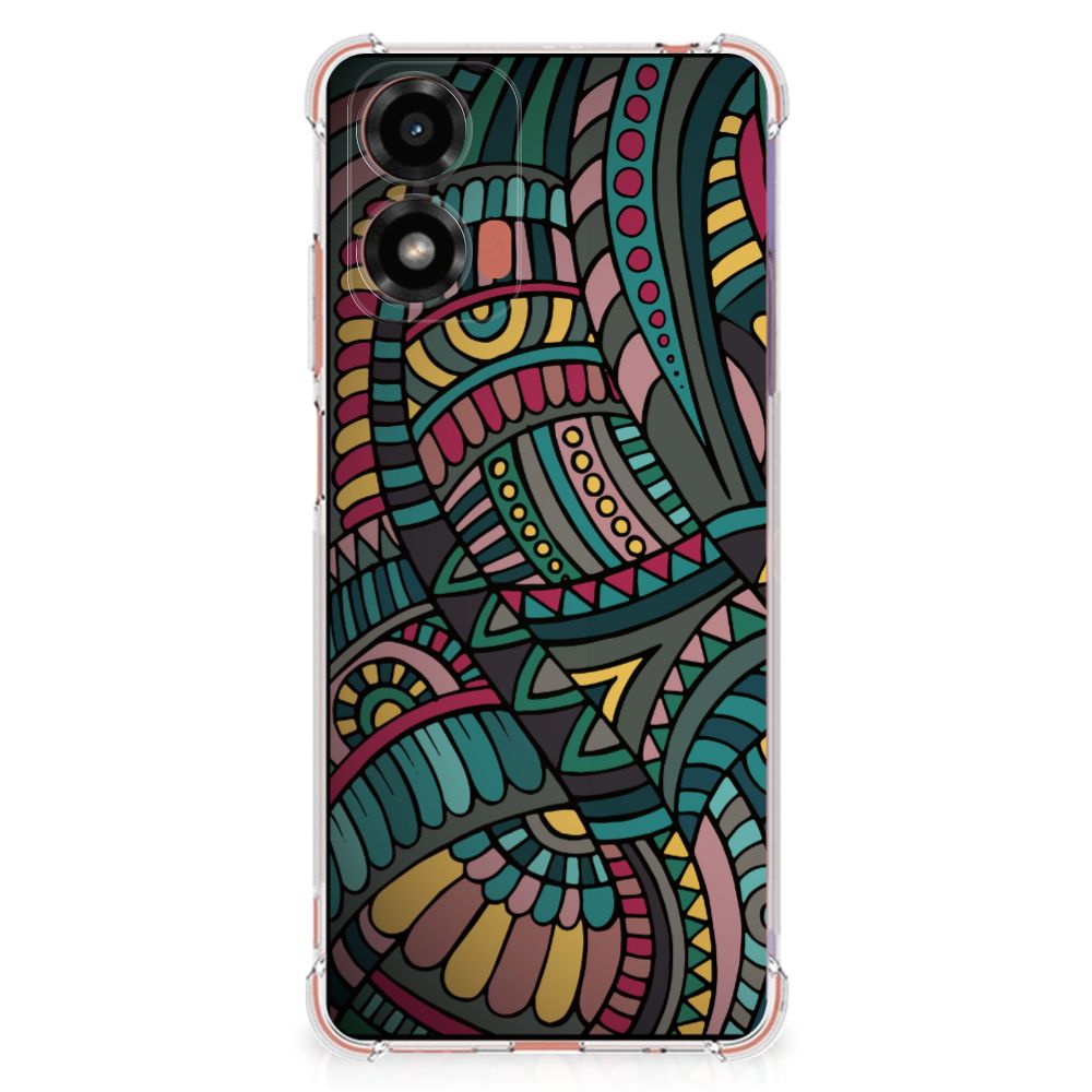 Motorola Moto G24 | G24 Power | G04 Doorzichtige Silicone Hoesje Aztec B2C Telecom
