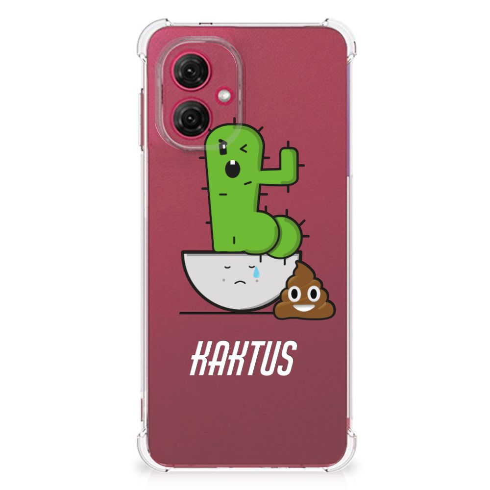 Motorola Moto G55 Stevig Bumper Hoesje Cactus Poo