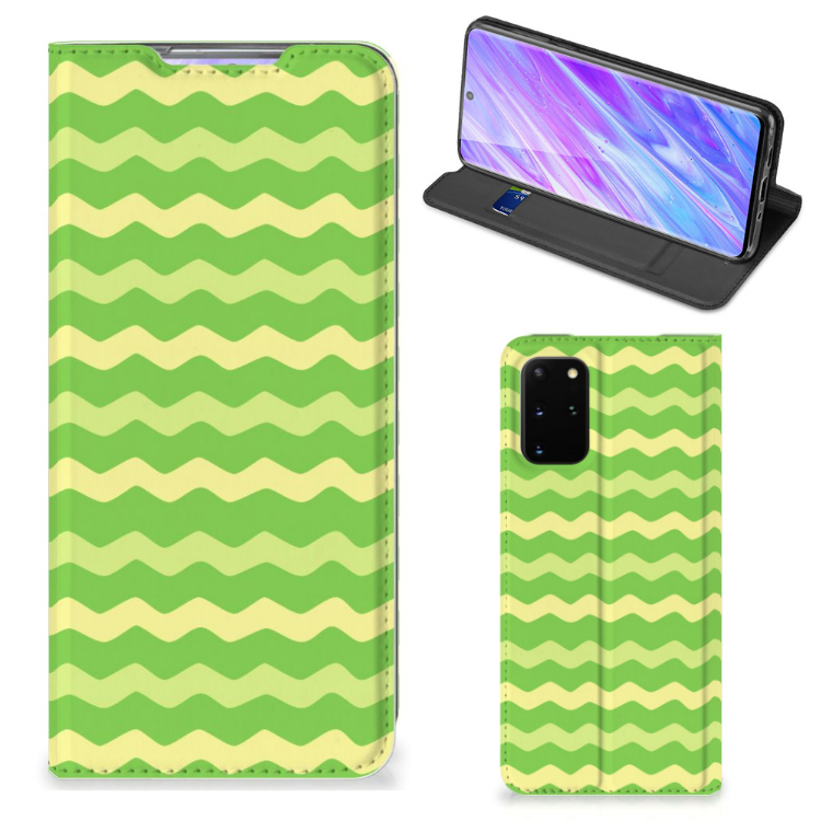 Samsung Galaxy S20 Plus Hoesje met Magneet Waves Green - B2C Telecom