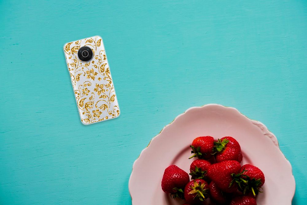 Nokia X10 | X20 TPU Case Gouden Bloemen B2C Telecom
