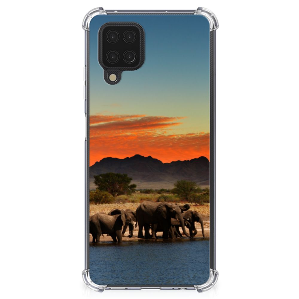 Samsung Galaxy A12 Case Anti-shock Olifanten - B2C Telecom