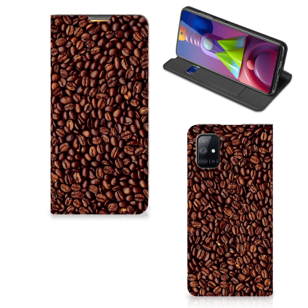 Samsung Galaxy M51 Flip Style Cover Koffiebonen