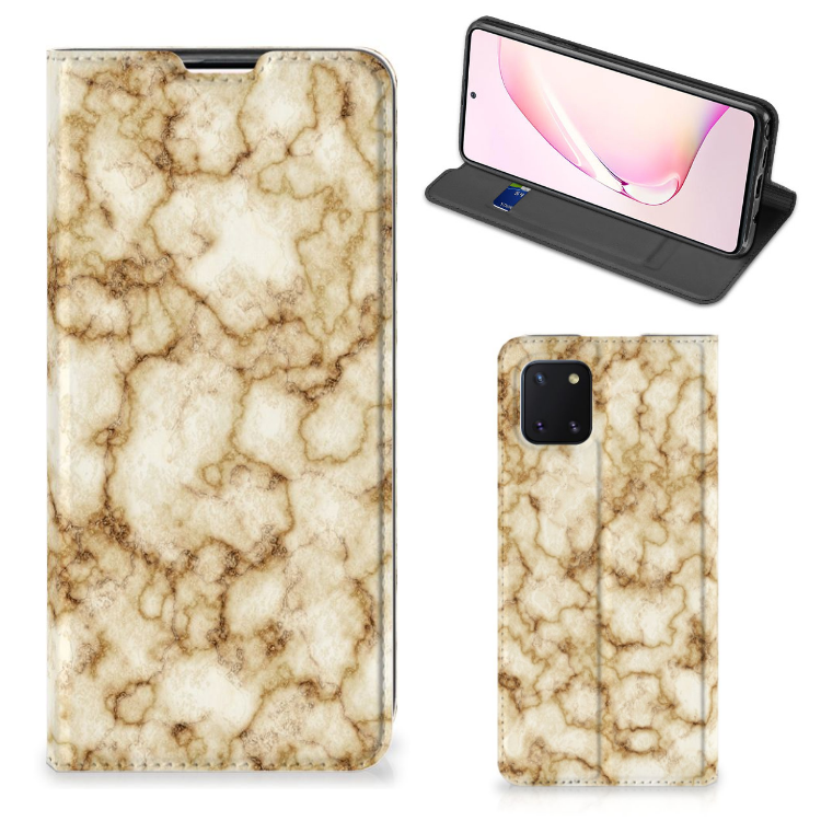 Samsung Galaxy Note 10 Lite Standcase Marmer Goud - B2C Telecom