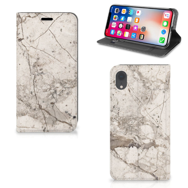 Apple iPhone Xr Standcase Marmer Beige