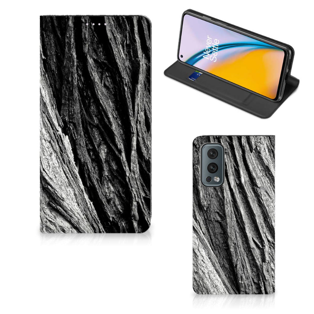 Book Wallet Case OnePlus Nord 2 5G Boomschors Grijs
