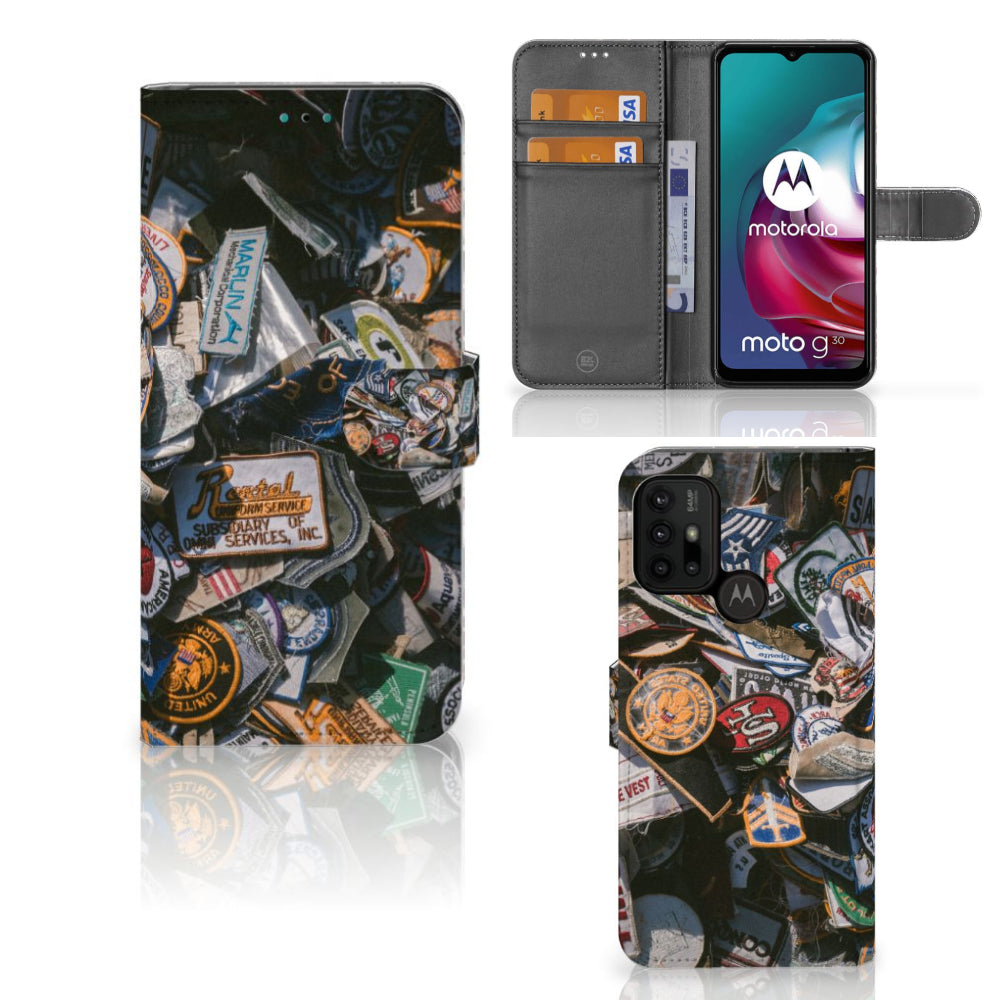 Motorola Moto G10 | G20 | G30 Telefoonhoesje met foto Badges