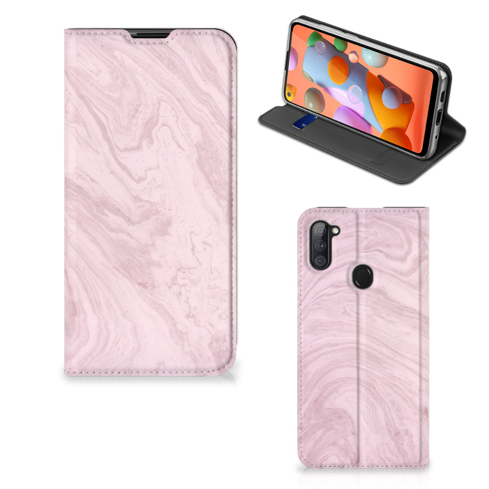 Samsung Galaxy M11 | A11 Standcase Marble Pink - Origineel Cadeau Vriendin - B2C Telecom