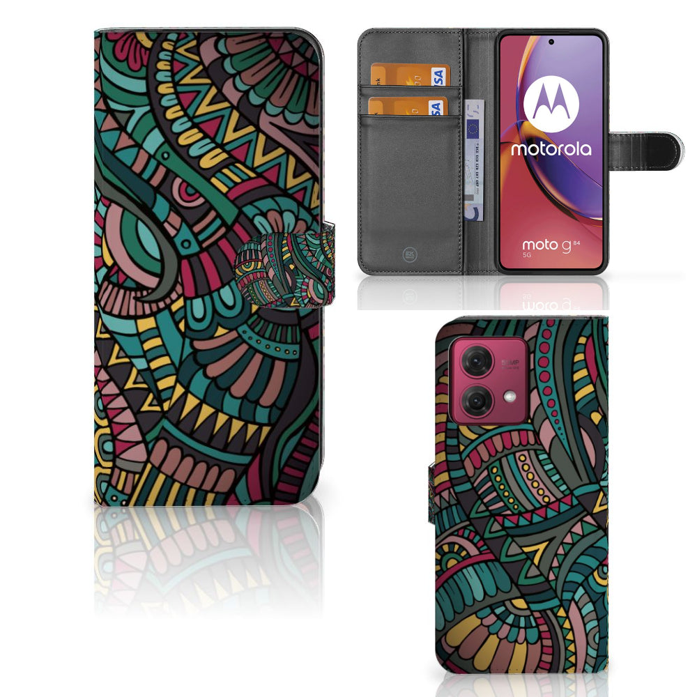 Motorola Moto G84 Telefoon Hoesje Aztec