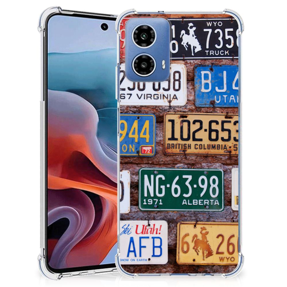 Motorola Moto G34 Anti-shock Hoesje met foto Kentekenplaten B2C Telecom