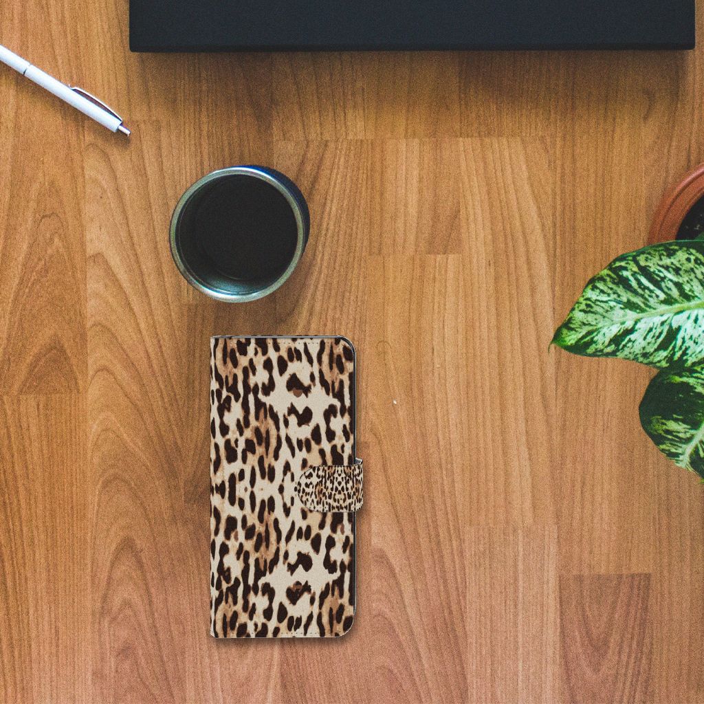 Nokia 7.2 | Nokia 6.2 Telefoonhoesje met Pasjes Leopard