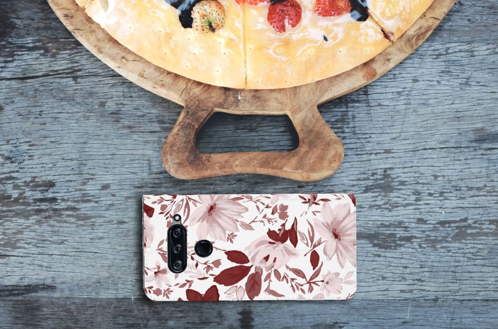 Bookcase LG V40 Thinq Watercolor Flowers