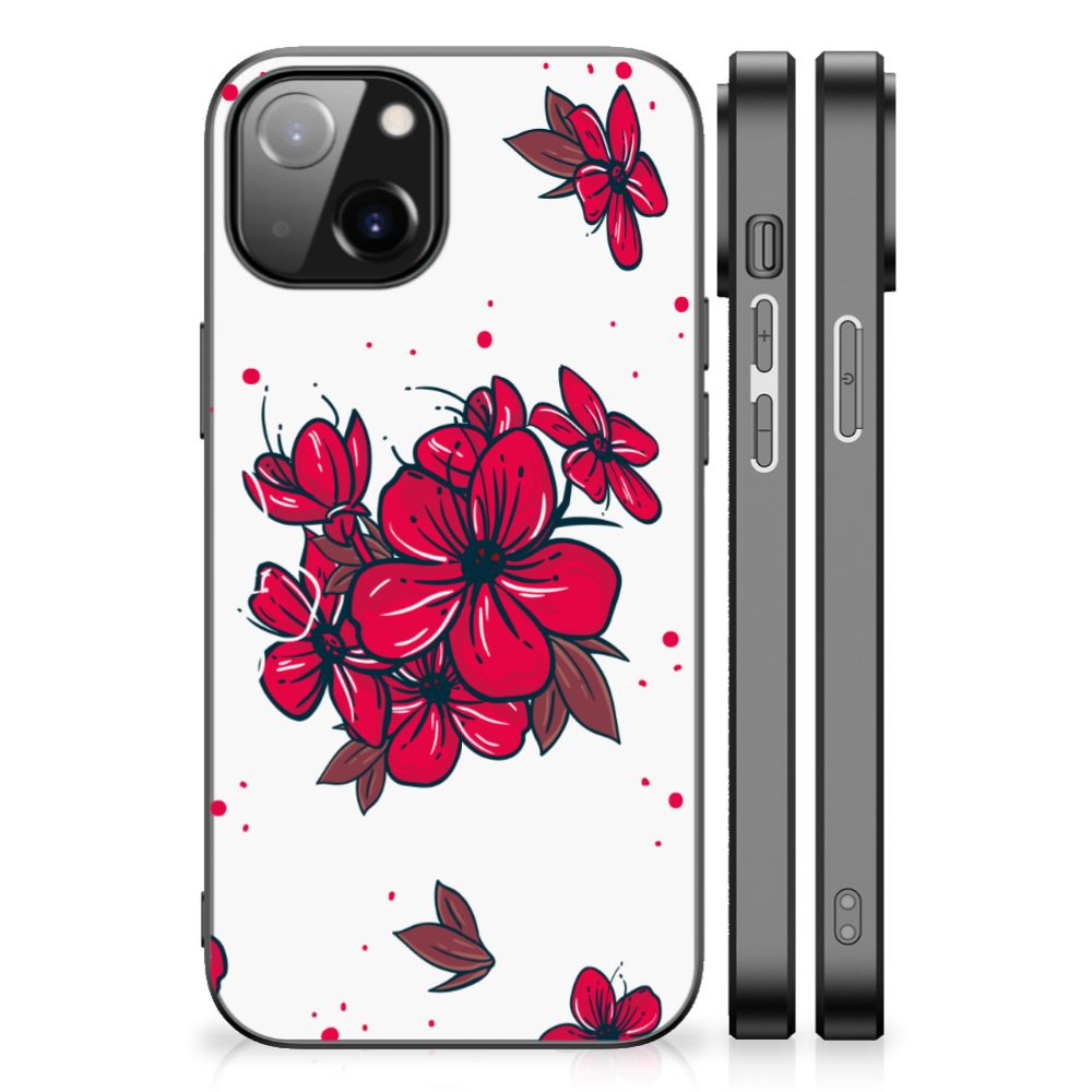 Apple iPhone 13/14 Bloemen Hoesje Blossom Red