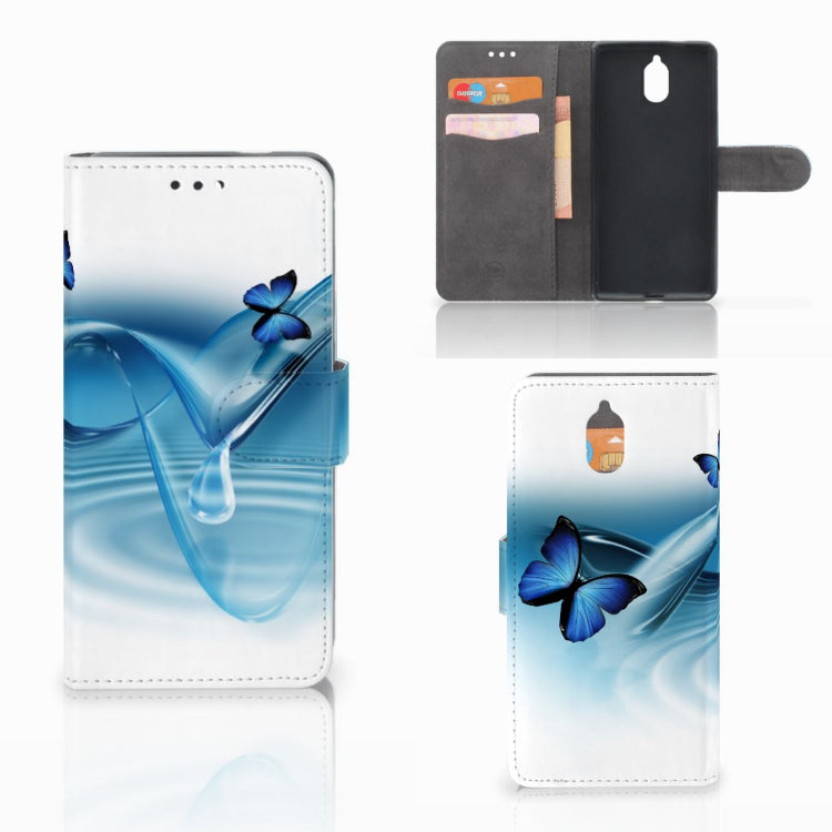 Nokia 3.1 (2018) Telefoonhoesje met Pasjes Vlinders